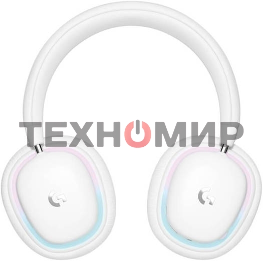 Наушники LOGITECH G733 беспроводные игровые белые (USB, 2,4 ГГц, PRO-G 40 мм, RGB подсветка, 981-000886/981-000883)