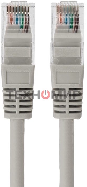 Пaтч-корд U/UTP Rexant, cat.5e, RJ45-RJ45, неэкранированный, LSZH серый, 5м