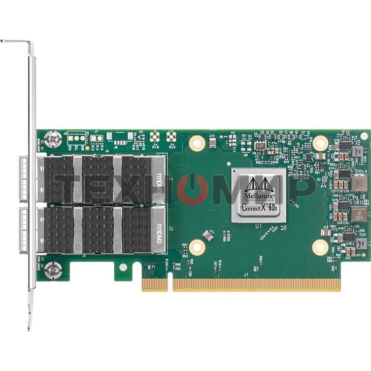 Сетевая карта MELLANOX ConnectX-6 Dx EN adapter card, 100GbE, Dual-port QSFP56, PCIe 4.0 x16, No Crypto, Tall Bracket
