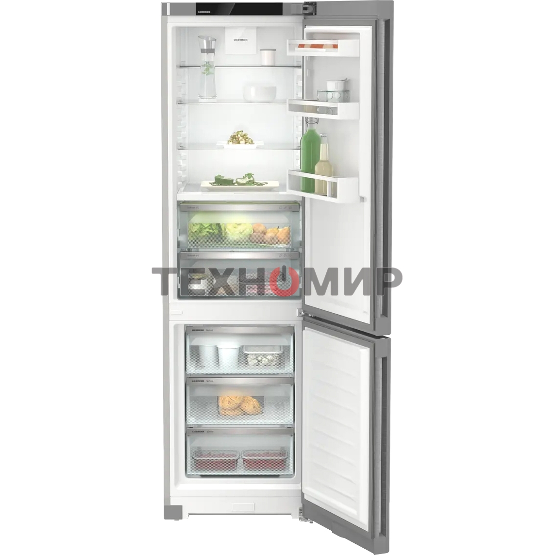 Холодильник Liebherr CBNsdc 573i-22 серебристый двухкамерный 266/94л морозилка снизу, No Frost