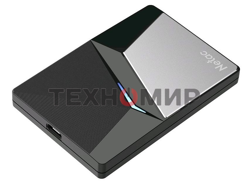 Внешний SSD Netac Z7S, 960 Gb, USB 3.2 Gen 2 Type-C, R/W 550/480, черный