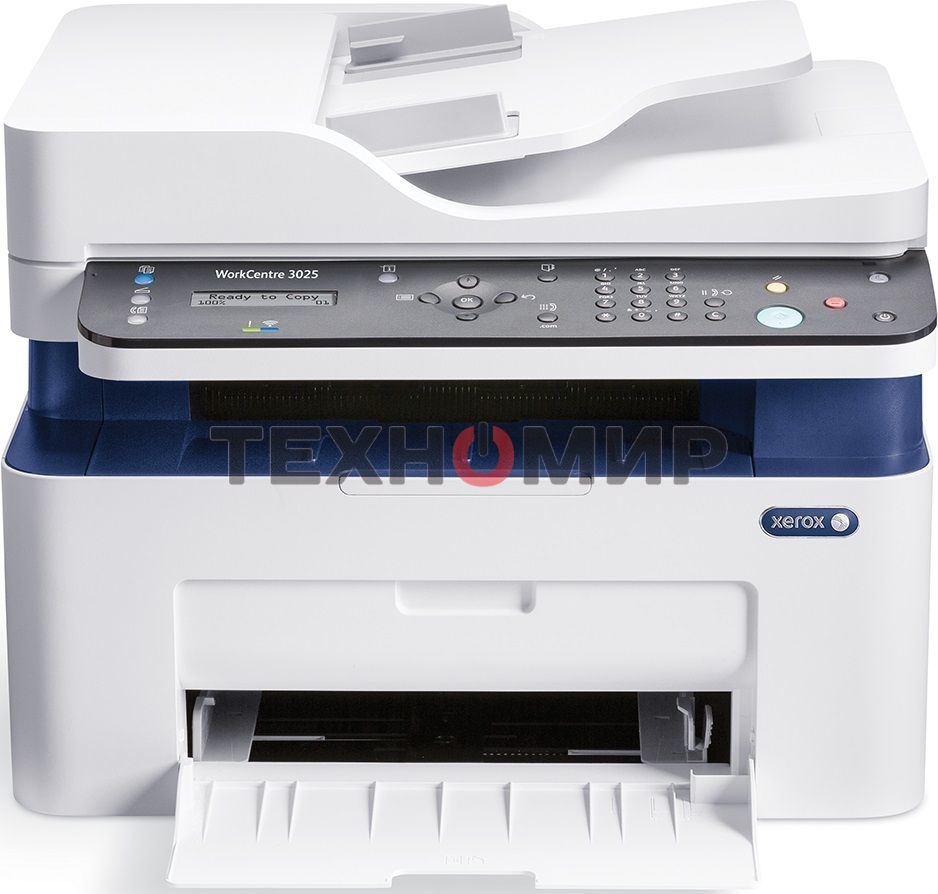 МФУ лазерное Xerox WorkCentre 3025NI (WC3025NI#), A4, ч/б, печ. до 20 стр/мин., скан. до 17 стр/мин., 1200 x 1200 dpi (печать) 600 x 600 dpi (скан.), Wi-Fi, Ethernet, USB