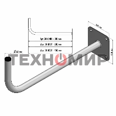 Кронштейн эфирный Rexant 60 см Г-образный