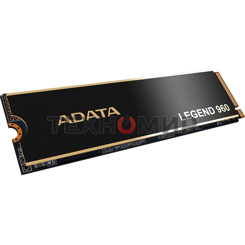 Накопитель SSD ADATA LEGEND 960, 2Tb, PCIe 4.0 x4, M.2 2280, NVMe, R/W 7400/6800, с радиатором