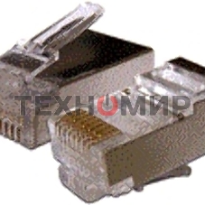 Коннектор LANMASTER RJ45 STP 8P8C, универсальный, cat.6, 100 шт.