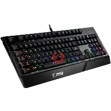 Клавиатура проводная MSI VIGOR GK20 RU черный USB Multimedia for gamer LED (подставка для запястий)