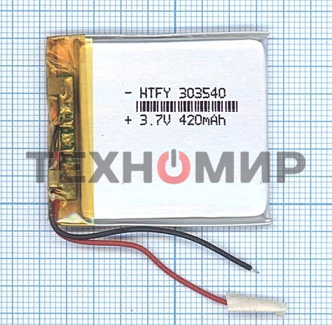 Аккумулятор Li-Pol (батарея) 3x35x40мм 2pin 3.7V/420mAh