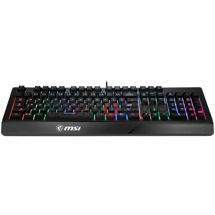 Клавиатура проводная MSI VIGOR GK20 RU черный USB Multimedia for gamer LED (подставка для запястий)