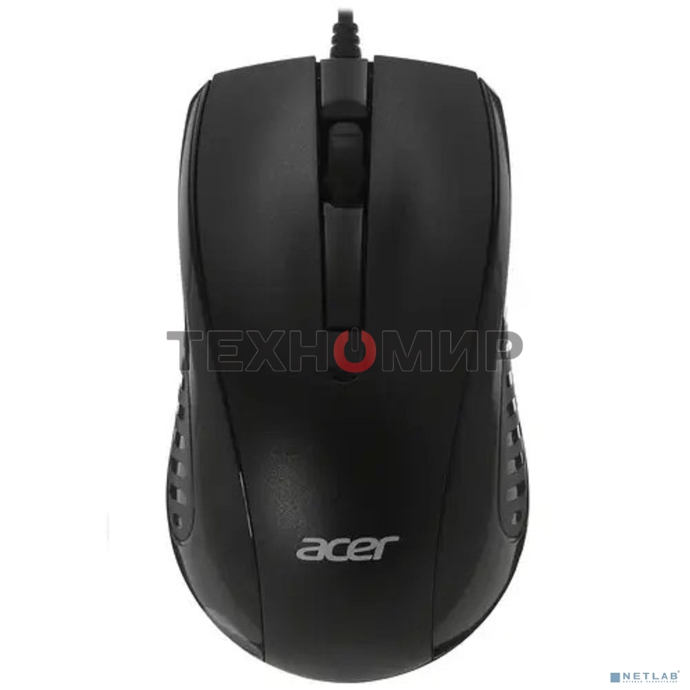 Мышь проводная Acer OMW136 черный, 1200 dpi, USB, кнопки - 3
