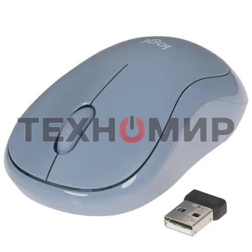 Мышь беспроводная Logitech M221 голубой, 1000 dpi, радиоканал, USB, кнопки - 3