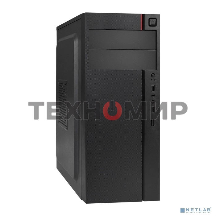 Компьютерный корпус Miditower ExeGate AA-440-AA500 (ATX, AA500 8 см, 2*USB, аудио)