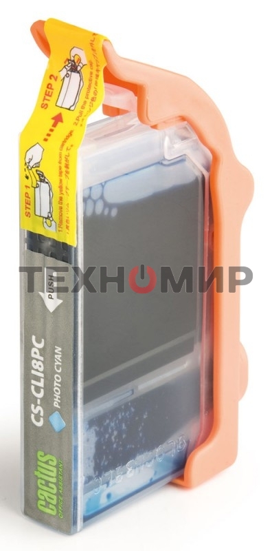 Картридж струйный Cactus CS-CLI8PC голубой (12 мл) для Canon Pixma iP6600/iP6600d/iP6700/iP6700d/MP960/MP970/PRO 9000