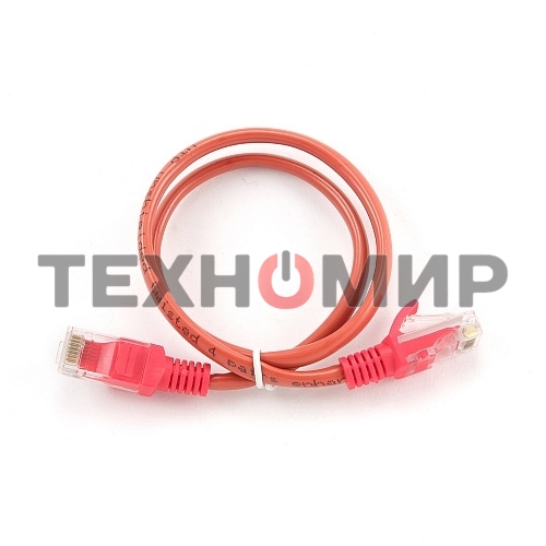 Патч-корд UTP Cablexpert cat.5e, 0.5м, литой, многожильный, красный