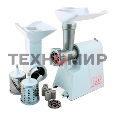 Мясорубка электрическая Мастерица КЭМ-02, г. Киров, с овощерезкой, производительность 40 кг/час, 3 скорости, максимальная мощность 600 Вт