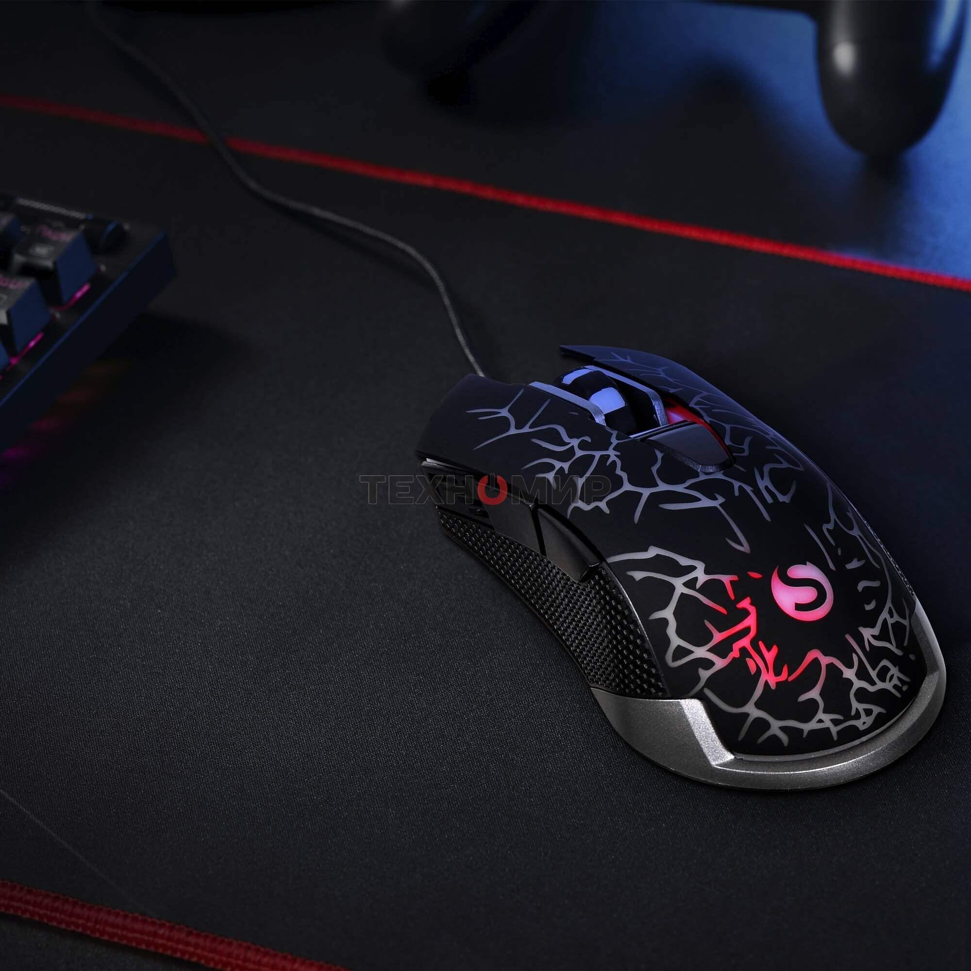 Мышь проводная SunWind SW-M705G черный, 3600 dpi, USB, кнопки - 6