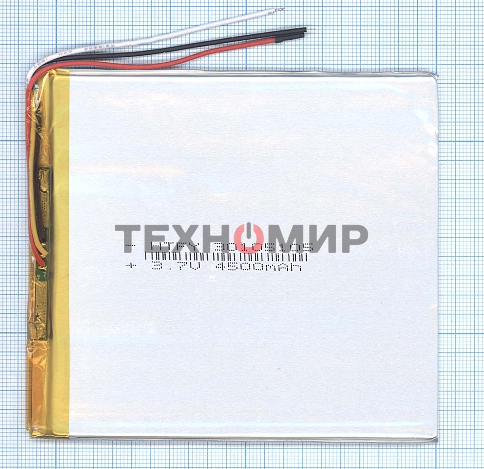Аккумулятор Li-Pol (батарея) 3x105x105мм 3pin 3.7V/4500mAh