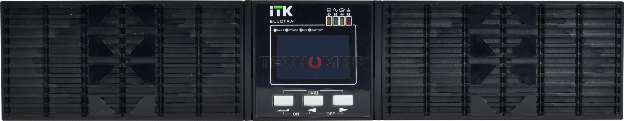 Источник бесперебойного питания Online Rackmount 3кВА/3кВт, однофазный с LCD дисплеем 72VDC с АКБ 2U 6х7AH