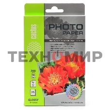 Фотобумага Cactus CS-GA620025 глянцевая A6 200 г/м2 25 листов