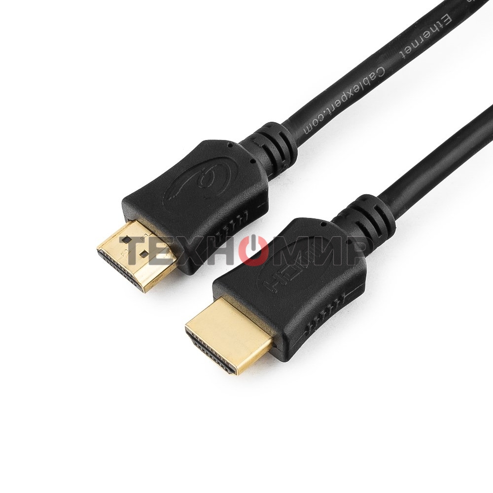Кабель Cablexpert HDMI CC-HDMI4L-10, 19M/19M, v2.0, серия Light, позол.разъемы, экран, 3м, черный, пакет