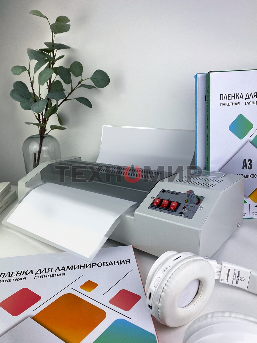 Ламинатор Гелеос ЛМ A3 Про, А3, 2х250 (пленка 60-250мкм), 620 мм/мин, 4 вала, реверс, металл. корпус, мах толщина 2мм