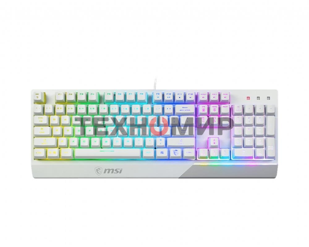 Клавиатура MSI Vigor GK30 проводная, USB Type-A, белый