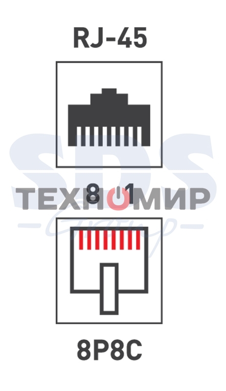 Розетка компьютерная Rexant 2-м ОП RJ45 CAT.5E бел.