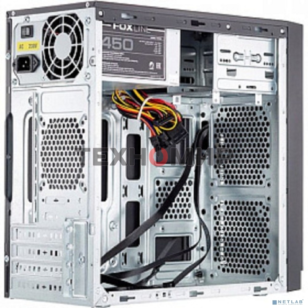 Компьютерный корпус с блоком питания 500Вт./Case Foxline FL-702, mATX, 1x5.25EXT, 1x3.5EXT, 2x3.5INT, 2xUSB 2.0, HDA, w/o FAN, w/500W ATX PSU, w/1.2m EU pwr cord