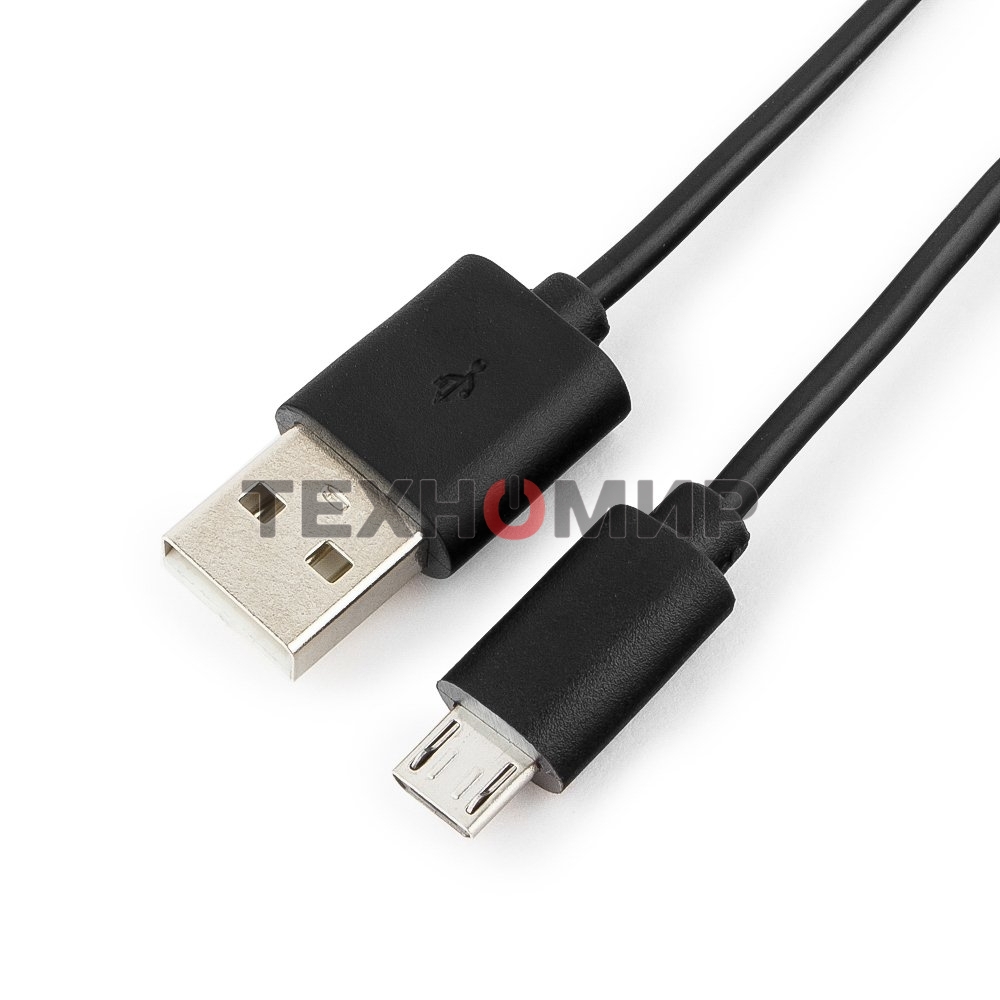 Кабель USB2.0 Pro Cablexpert CC-mUSB2-AMBM-1M, AM/microBM 5P, 1м, экран, черный, пакет