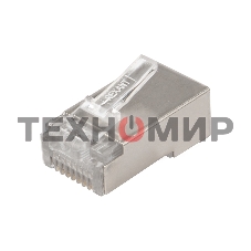 Разъем сетевой Rexant LAN на кабель, штекер 8Р8С (Rj-45), под обжим, в экране, (10 шт.)