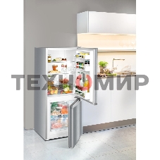 Холодильник Liebherr CUele 2331-26 001, двухкамерный, 156/53л, морозилка снизу, серебристый