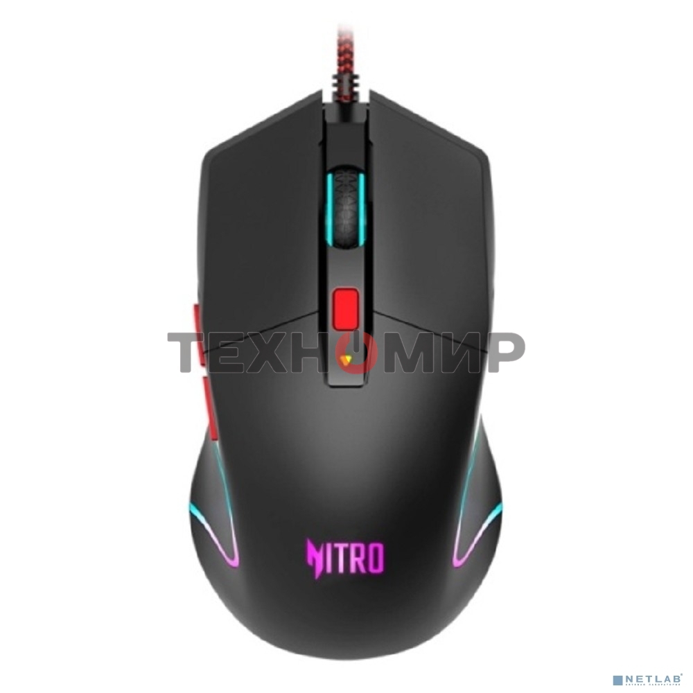 Мышь проводная Acer Nitro OMW301 черный, 7200 dpi, USB, кнопки - 6