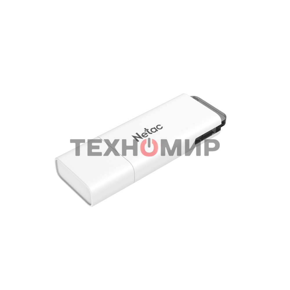 Флешка USB Netac U185 (NT03U185N-016G-20WH), 16Gb, USB 2.0, R/W 25/10, белый/серый