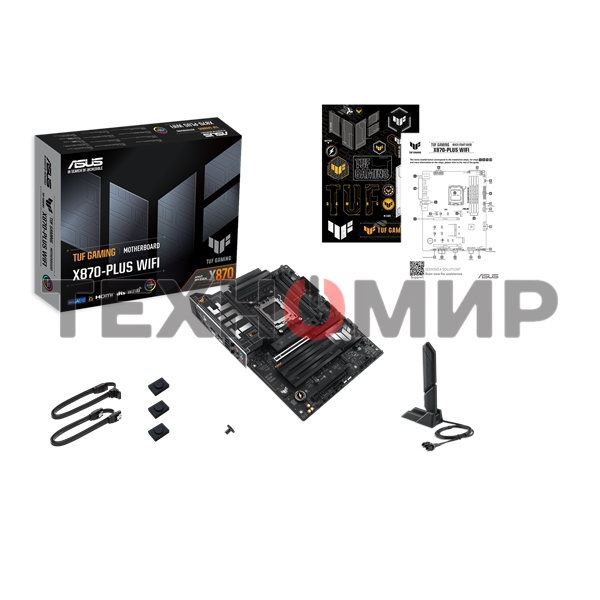 Материнская плата ASUS TUF GAMING X870-PLUS WIFI, AM5, AMD X870, 4xDDR5, 2xSATA, 4xM.2, 1xPCIe 5.0 x16, 1xPCIe 4.0 x4, 1xHDMI, 1xUSB-C 3.2 Gen 2, 1xUSB-C 3.2 Gen 2x2, 2xUSB-C 4.0, 1x 2.5Gb LAN, 1xUSB-A 2.0, 3xUSB-A 3.2 Gen 2, 4xUSB-A 3.2 Gen 1, 5x3.5 мм, 