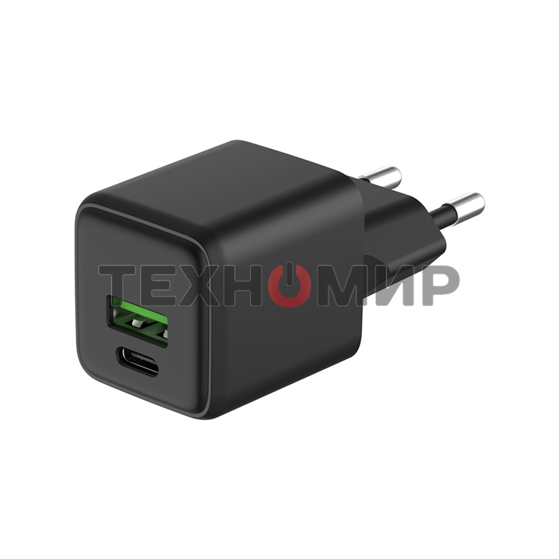 Сетевое зарядное устройство Rexant с двумя портами USB-A и Type-C, 25Вт GaN