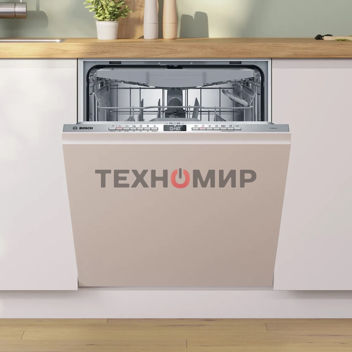 Встраиваемая посудомоечная машина Bosch SMV4HVX03E, серебристый, 59.8 см, 14 компл., 46 дБ, класс D