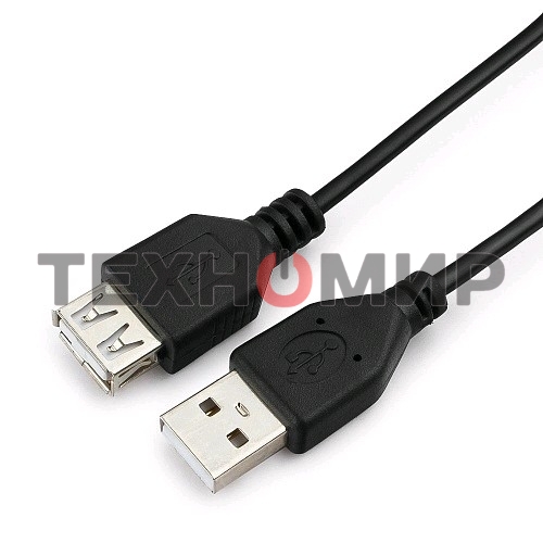 Кабель удлинитель USB 2.0 Гарнизон GCC-USB2-AMAF-1.8M, AM/AF, 1.8м, пакет