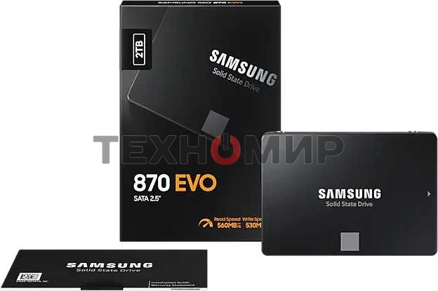 Накопитель SSD Samsung 870 EVO, 2Tb, SATA III, 2.5