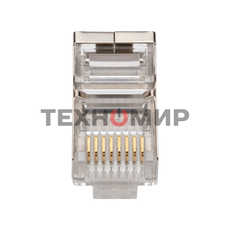 Разъем сетевой Rexant LAN на кабель, штекер 8Р8С (Rj-45), под обжим, в экране, (10 шт.)