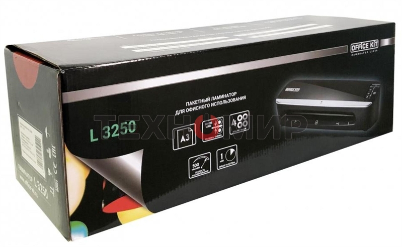 Ламинатор Office Kit L3250, 4 вала, A3, 125мкм, 500 мм/мин