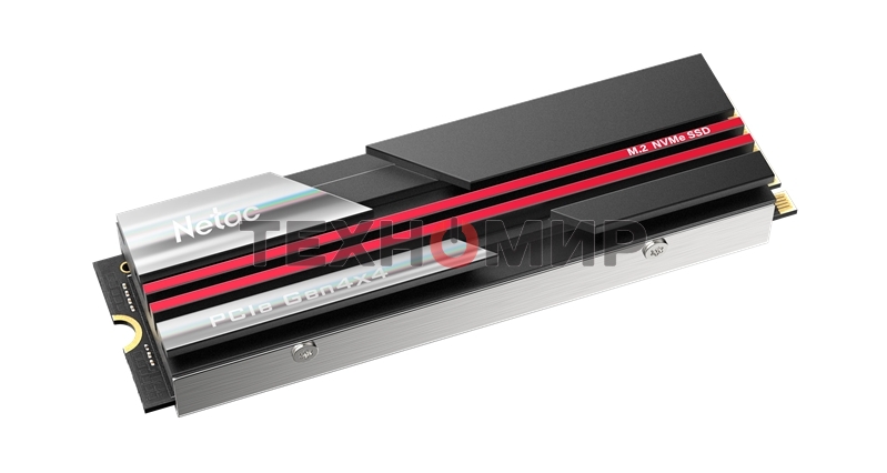 Накопитель SSD Netac NV7000, 1Tb, M.2 2280, PCIe 4.0 x4, NVMe, R/W 7200/5500, с радиатором