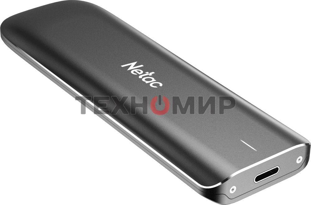 Внешний SSD Netac ZX, 500 Gb, USB 3.2 Gen 2 Type-C, R/W 1050/950, черный