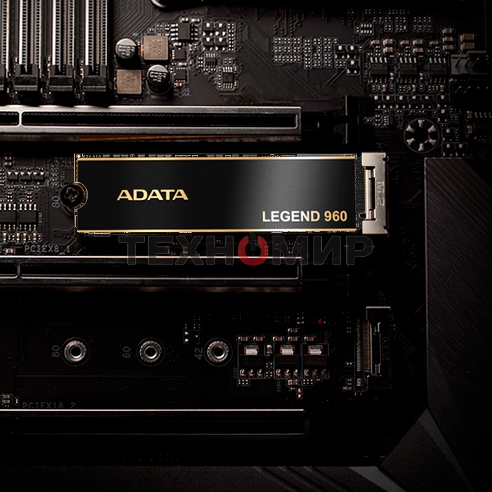 Накопитель SSD ADATA LEGEND 960, 4Tb, PCIe 4.0 x4, M.2 2280, NVMe, R/W 7400/6800, с радиатором