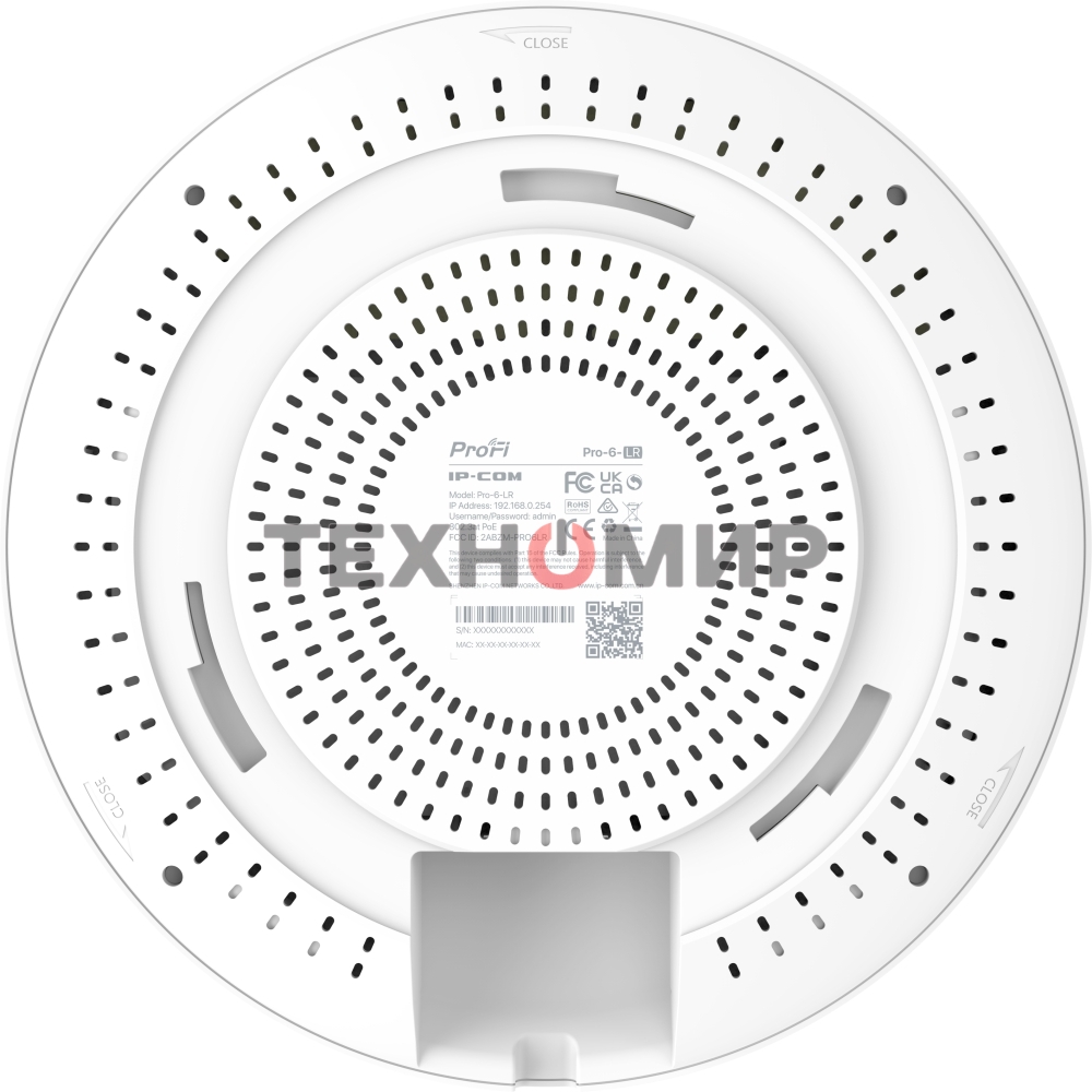 Точка доступа потолочная IP-COM Pro-6-LR AX3000, 2*1Gbit RJ45, PoE