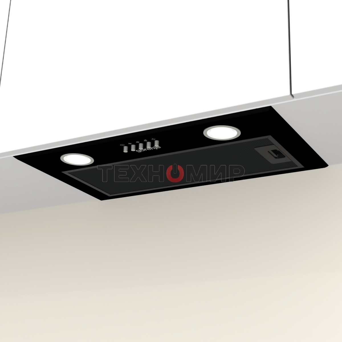 Вытяжка встраиваемая Gorenje BHI526E6B черный, 52 см, 677 куб. м/ч, 61 дБ