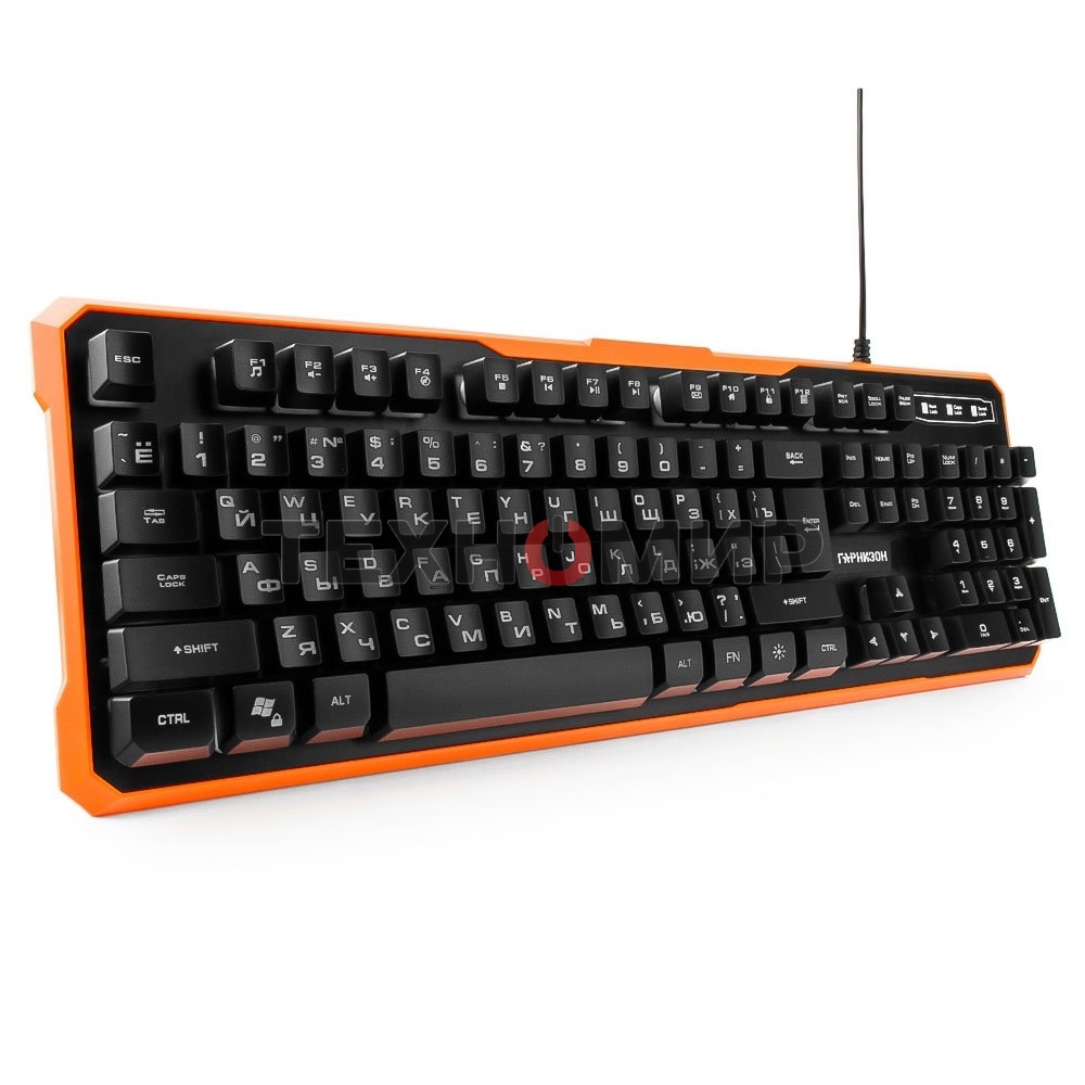 Клавиатура Гарнизон GK-320G проводная, USB Type-A, чёрный