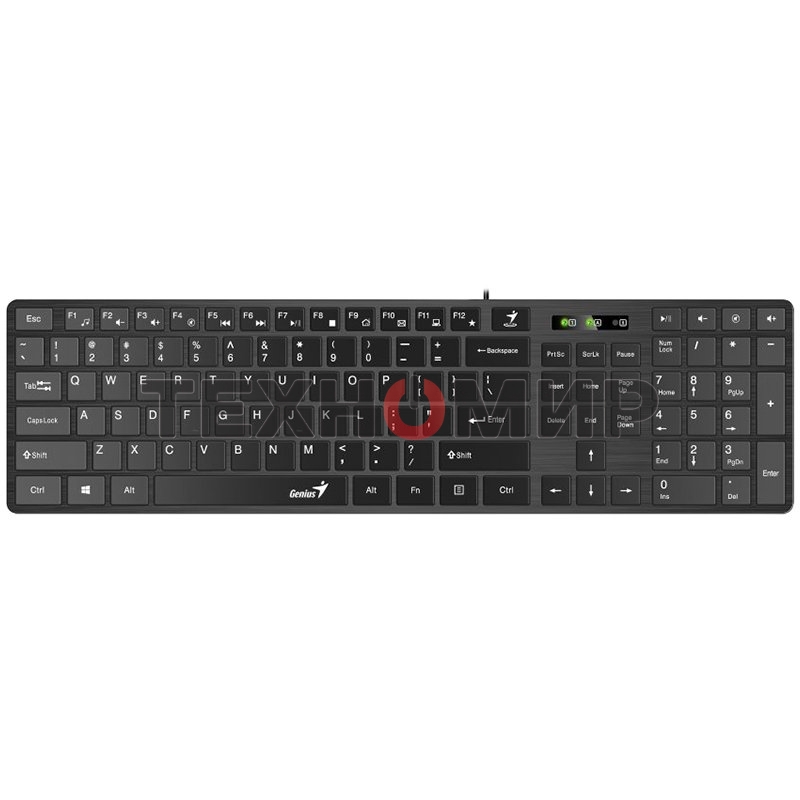 Комплект клавиатура+мышь Genius SlimStar C126 проводной, USB, 1000 DPI, чёрный