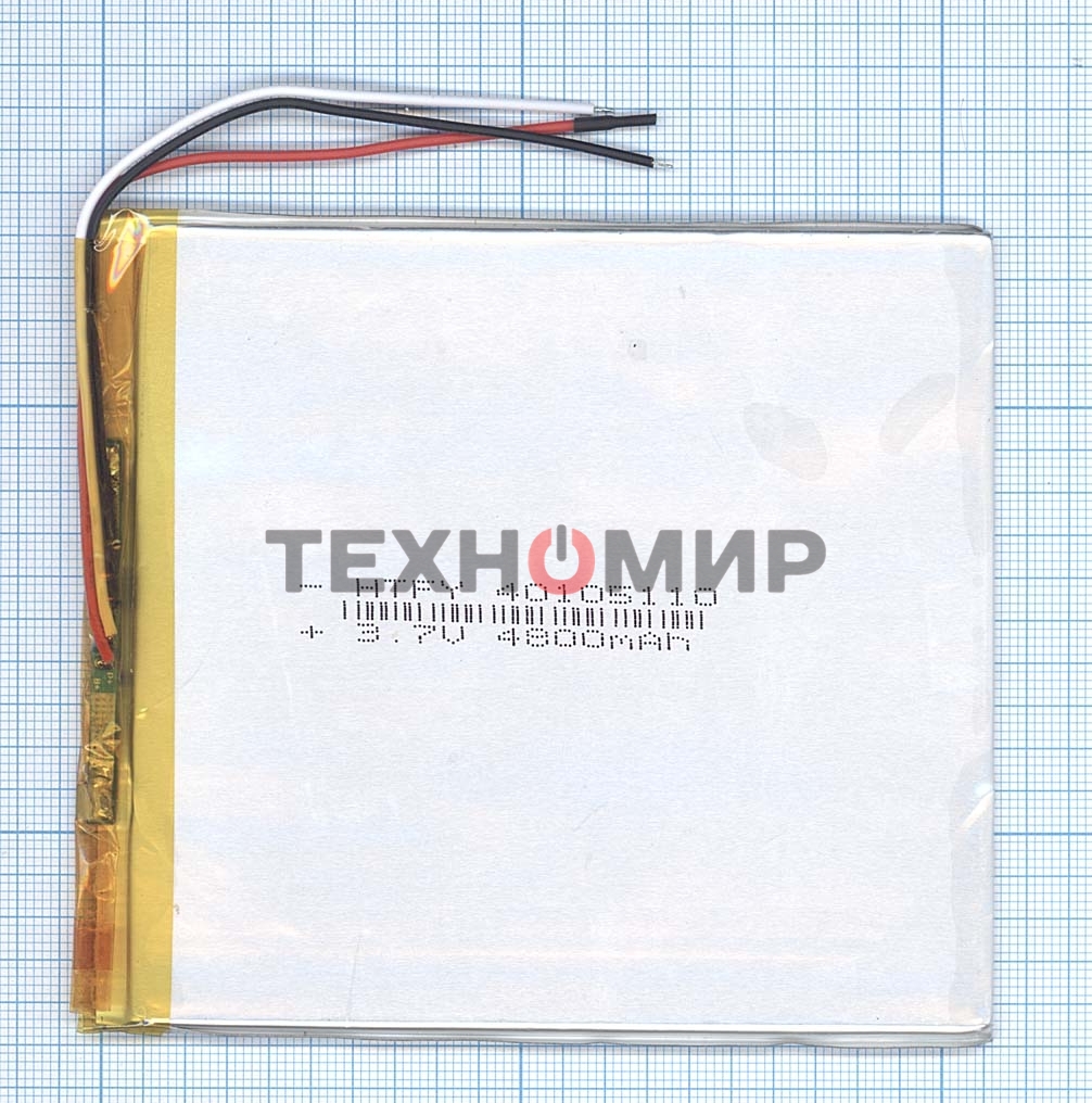 Аккумулятор Li-Pol (батарея) 3x105x110мм 3pin 3.7V/4800mAh