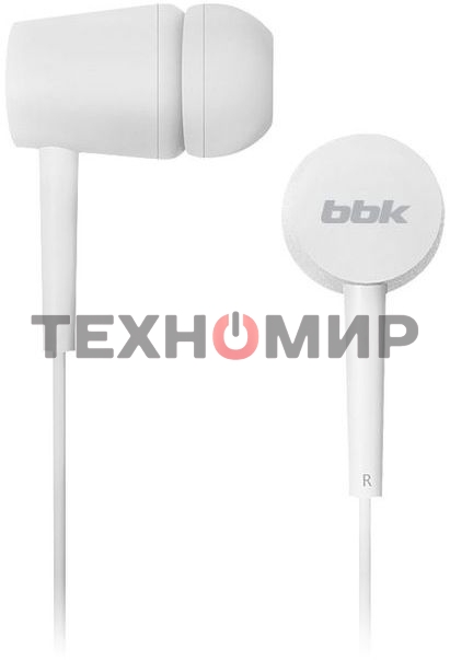 Проводные наушники BBK EP-1002S белый, вкладыши