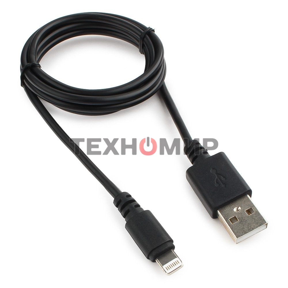 Кабель USB Cablexpert CC-USB-AP2MBP AM/Apple, для iPhone5/6 Lightning, 1м, черный, пакет