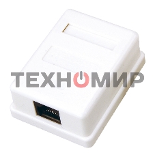 Розетка компьютерная Rexant 1-м ОП RJ45 CAT 5E бел.